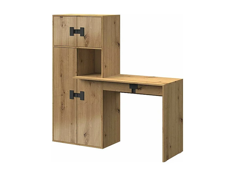 Mesa de escritório Florevi 101, Com gavetas, Número de portas: 4