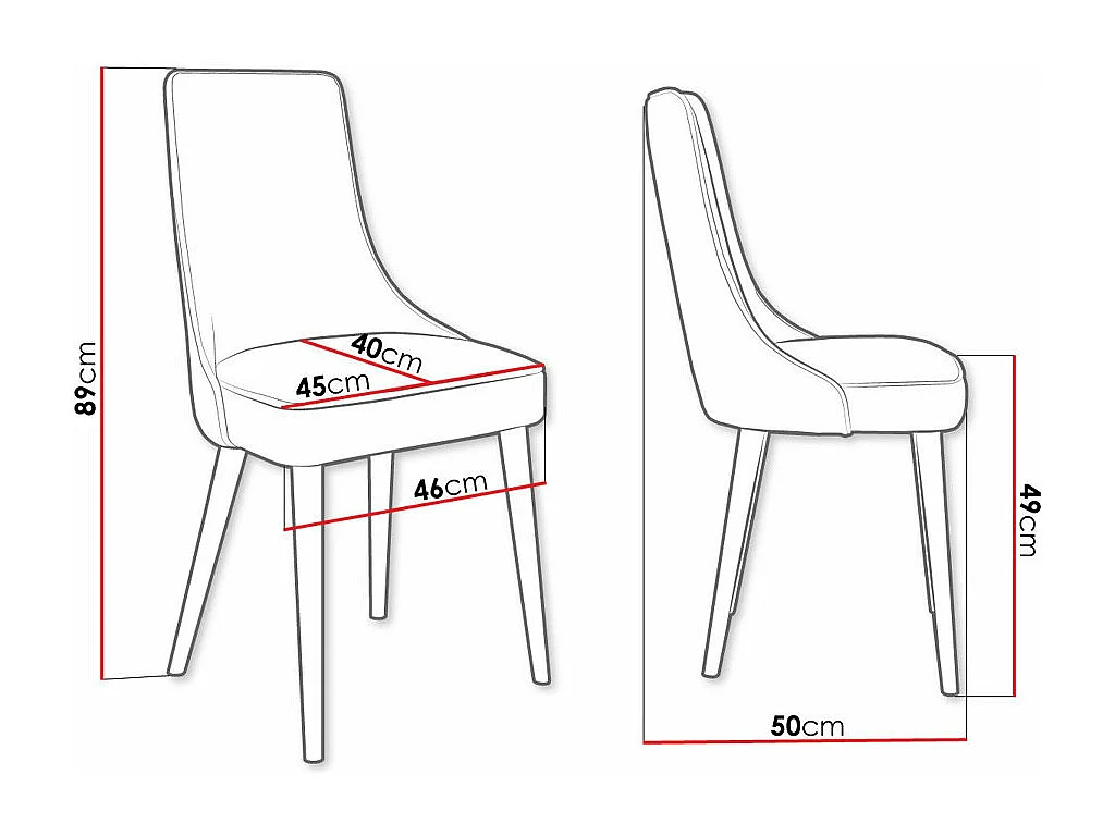 Silla Jackson 107, 89x46x50cm, Tapiz, Metálico, Madera