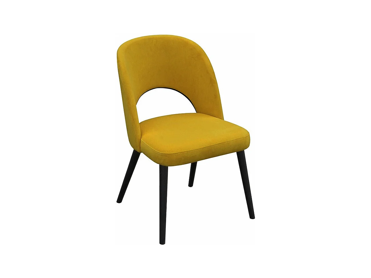 Chaise Sparks 197, Noir, 81x50x44cm, Tapisserie, En bois, Bois|Polywood