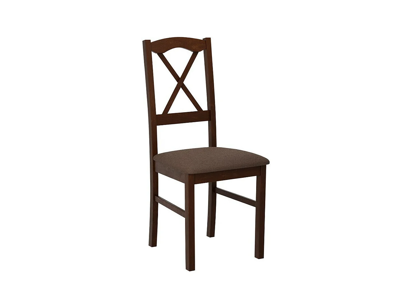 Chaise Victorville 174, Noix|Marron, 91x43x40cm, Tapisserie, En bois, Bois