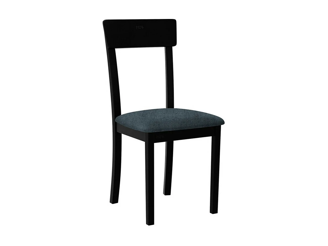 Silla Victorville 352, Negro|Azul, 90x43x40cm, Tapiz, De madera, Madera