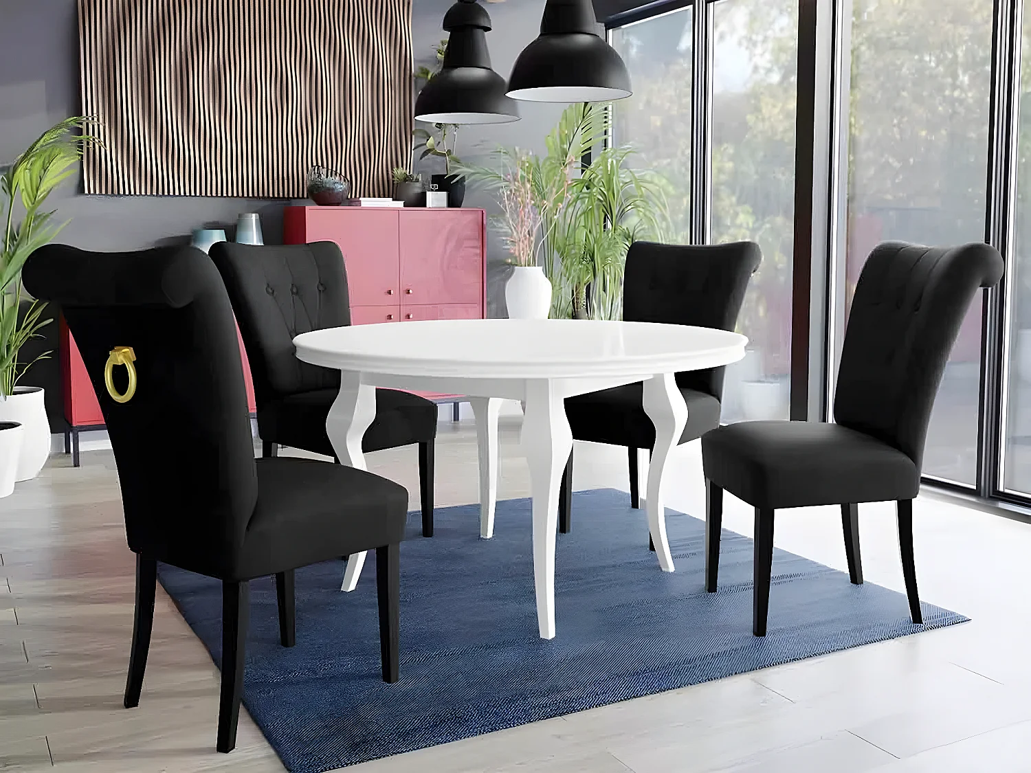 Chaise Racine 107, 100x51x66cm, Tissu, En bois, Stratifié