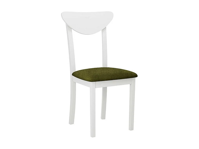 Silla Victorville 339, Verde|Blanco, 90x43x40cm, Tapiz, De madera, Madera