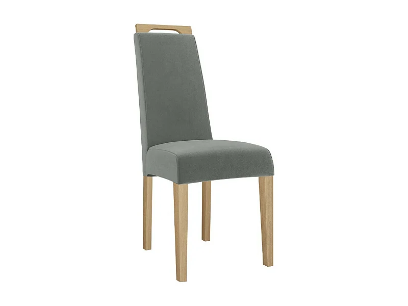 Silla Sparks 199, Gris|Haya, 100x39x59cm, Tapiz, De madera, Madera