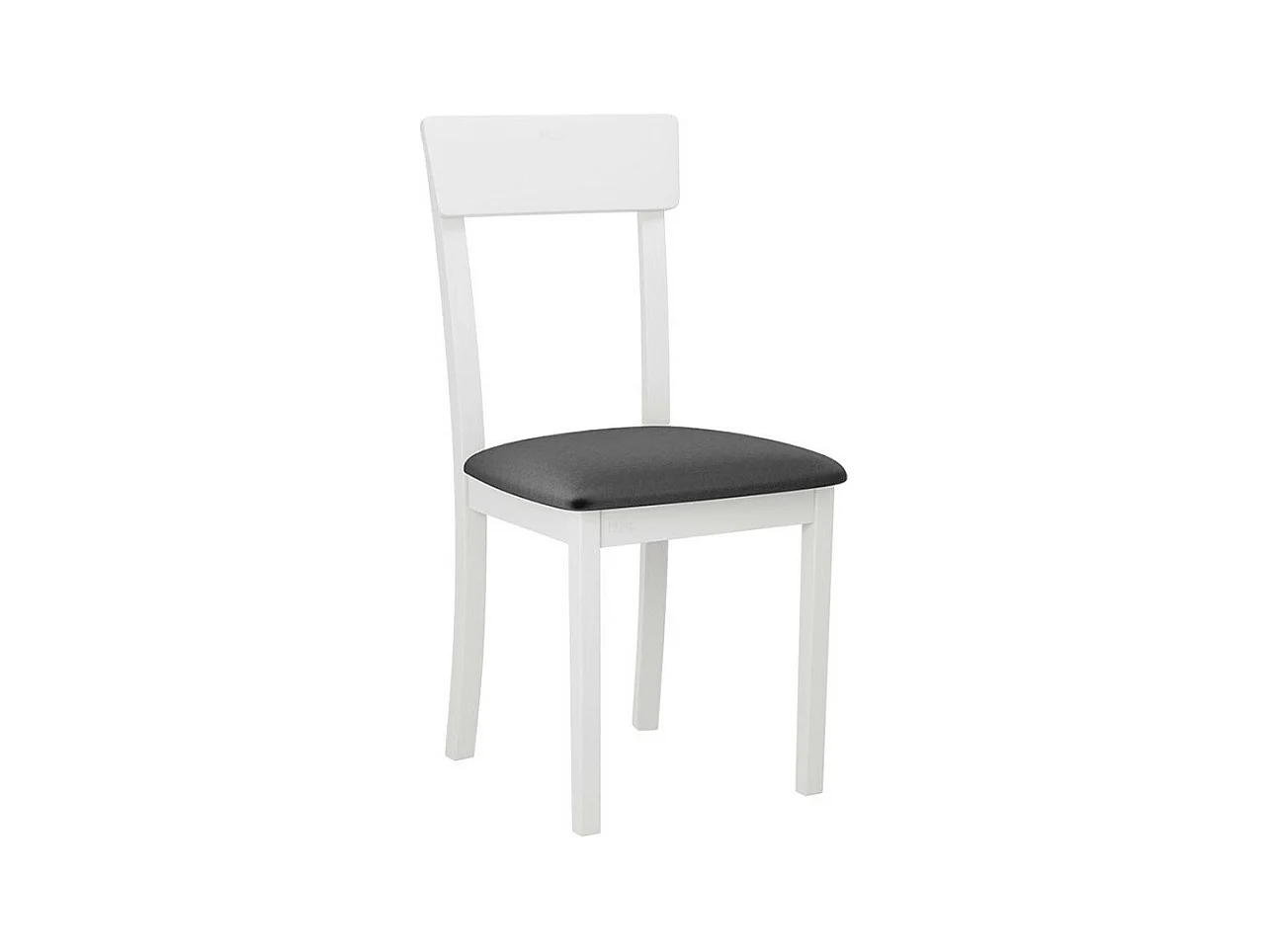 Silla Victorville 352, Blanco|Gris oscuro, 90x43x40cm, Tapiz, De madera, Madera