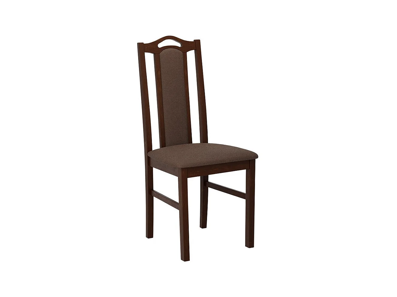 Chaise Victorville 139, Noix|Marron, 97x43x48cm, Tapisserie, En bois, Bois
