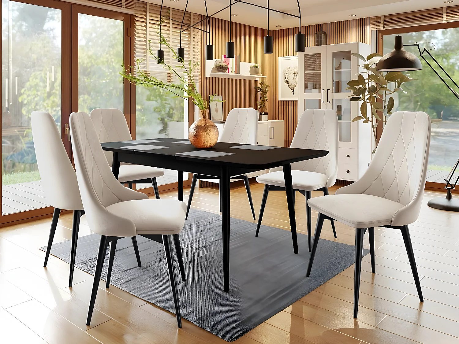 Silla Racine 112, 99x54x60cm, Tapiz, De madera, Aglomerado laminado