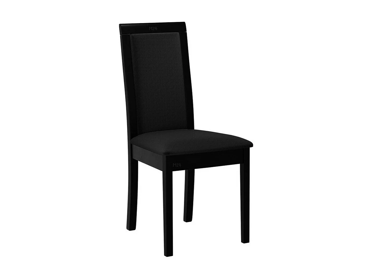 Chaise Victorville 343, Noir, 93x47x53cm, Tissu, En bois, Bois
