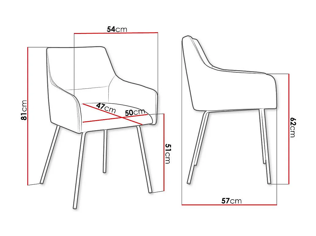 Sedia Jackson 109, 81x54x57cm, Arazzo, Metallico, Legno