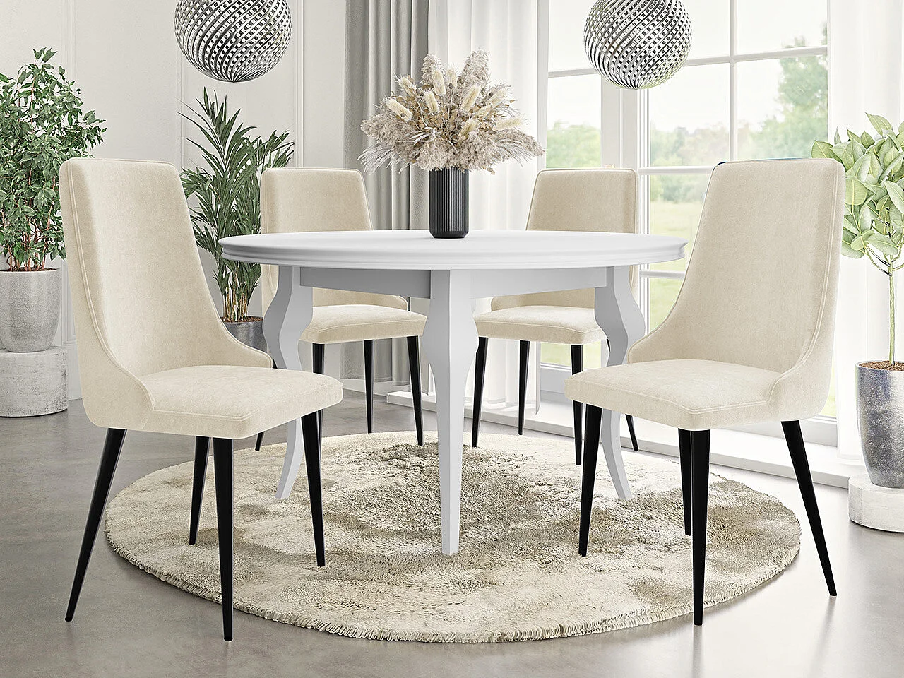 Cadeira Jackson 106, Tecido, Metal, Madeira, 91x48x55cm