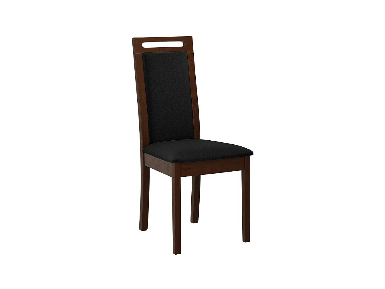 Silla Victorville 344, Nogal|Negro, 96x45x41cm, Tapiz, De madera, Madera
