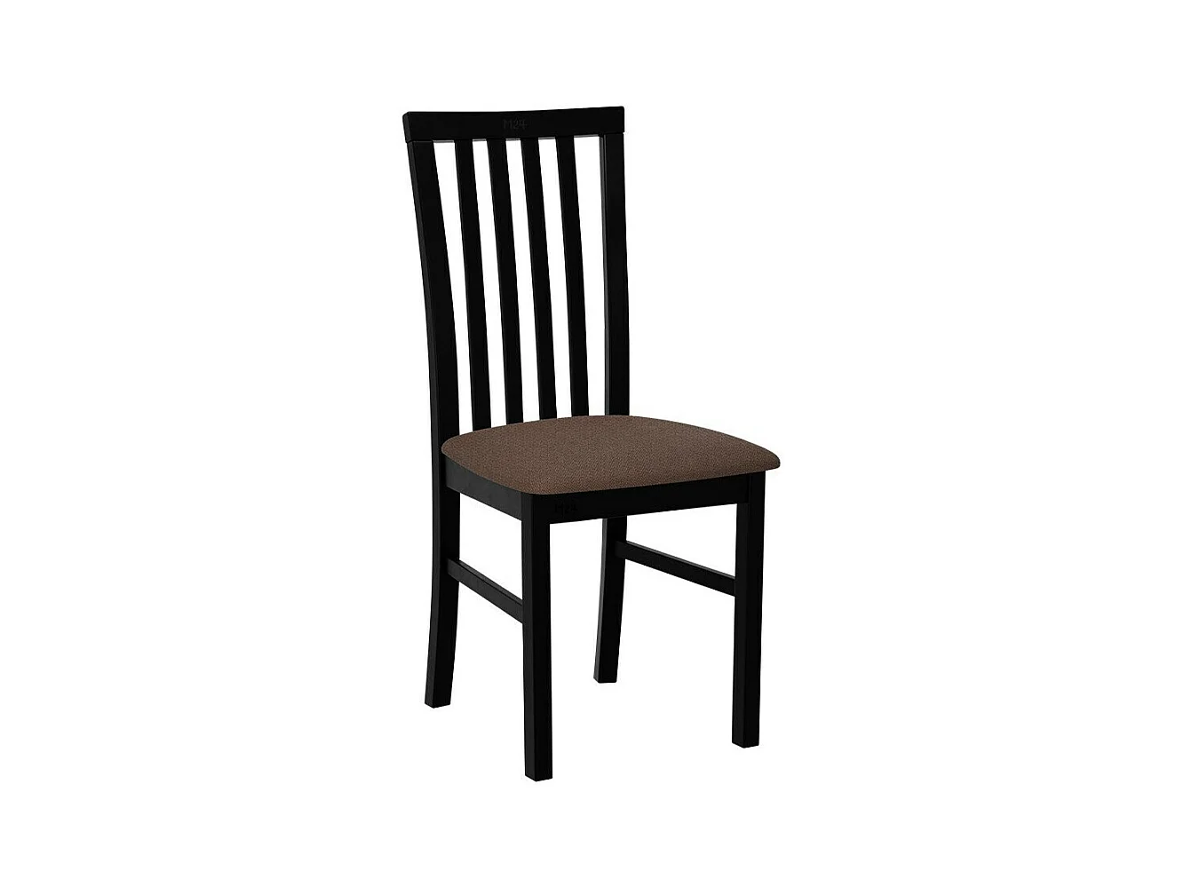 Chaise Victorville 155, Marron|Noir, 93x43x40cm, Tapisserie, En bois, Bois