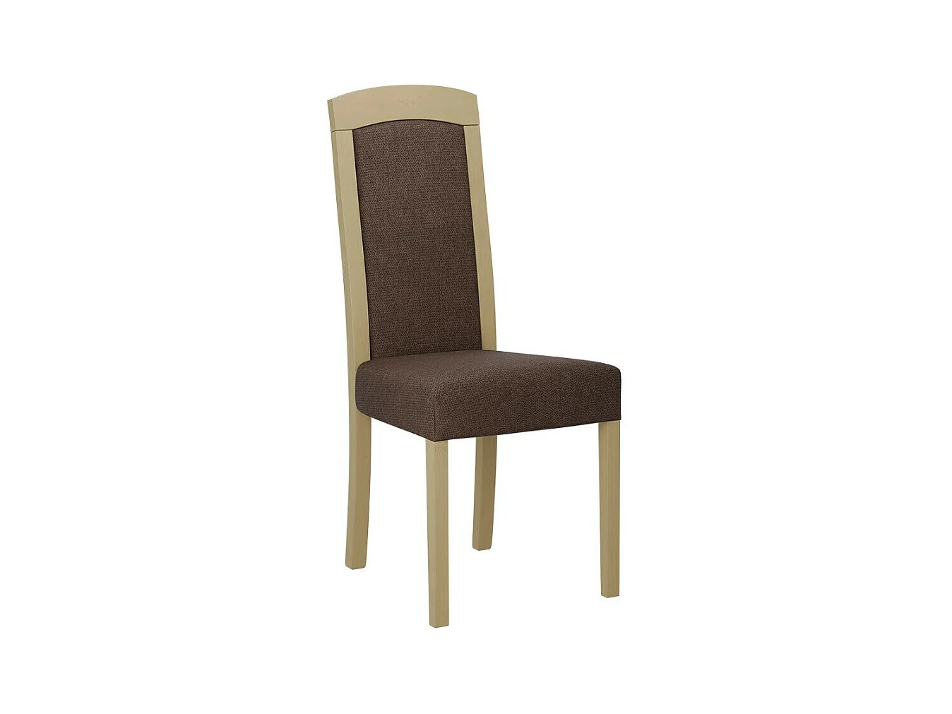 Chaise Victorville 345, Sonoma chêne|Marron, 96x45x52cm, Tapisserie, En bois, Bois