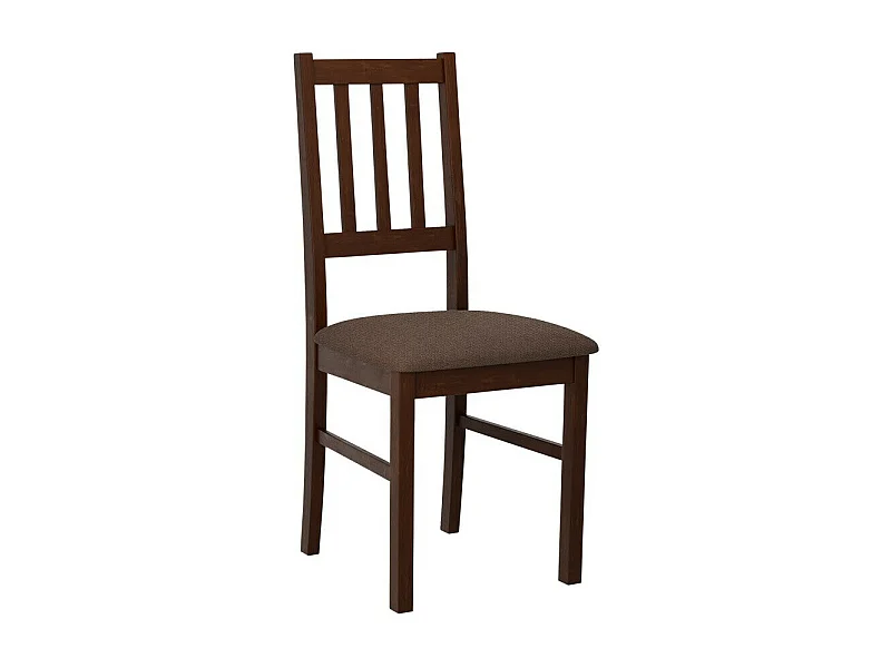 Chaise Victorville 146, Marron|Noix, 94x43x40cm, Tapisserie, En bois, Bois