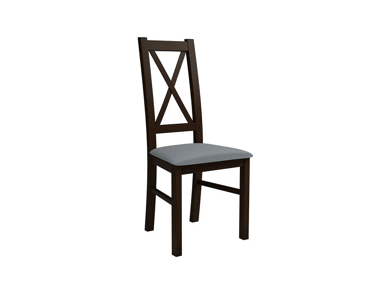 Silla Sparks 117, Nuez|Gris, 95x46x40cm, Tapiz, De madera, Madera