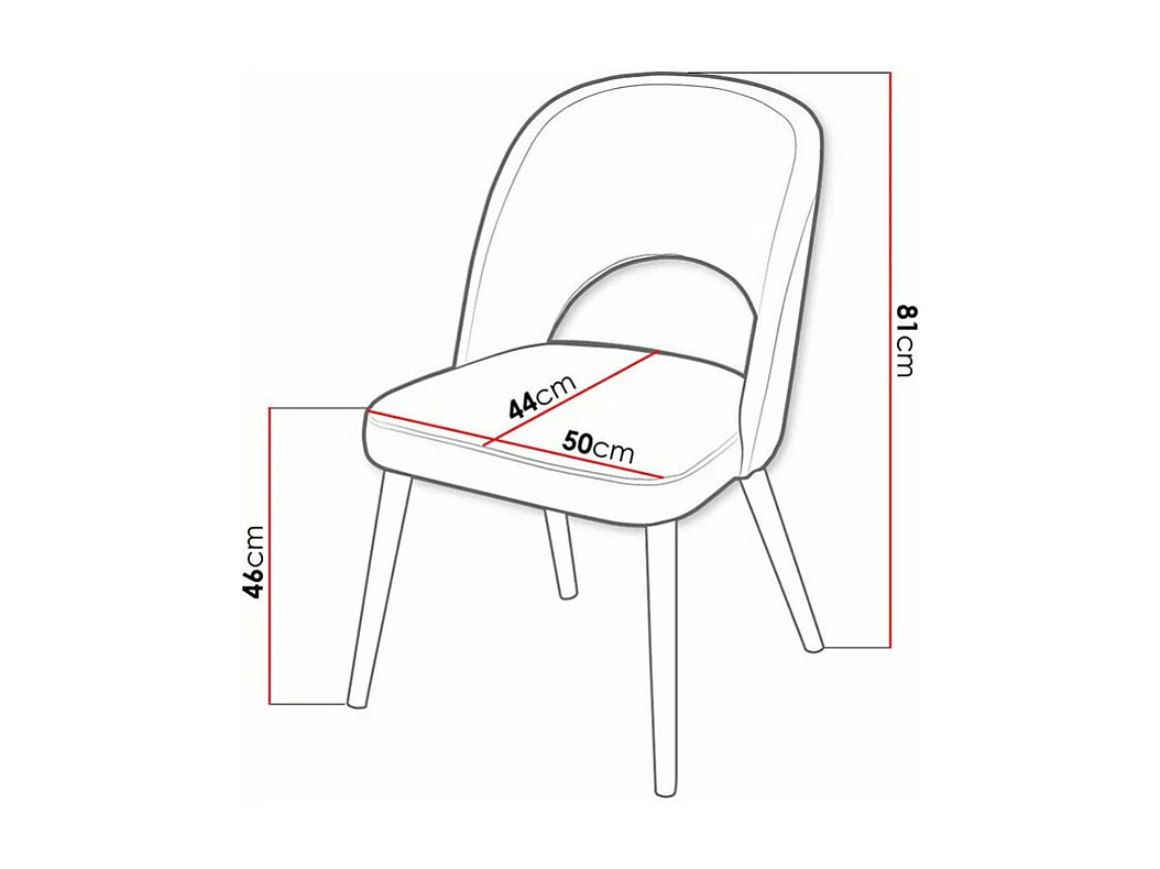 Chaise Sparks 197, Noir, 81x50x44cm, Tapisserie, En bois, Polywood|Bois