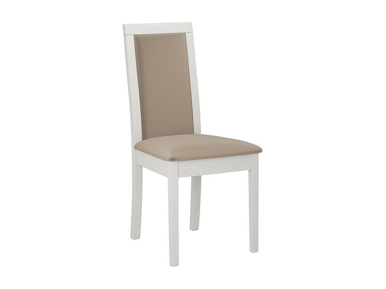 Silla Victorville 343, De color marrón claro|Blanco, 93x45x41cm, Tapiz, De madera, Madera