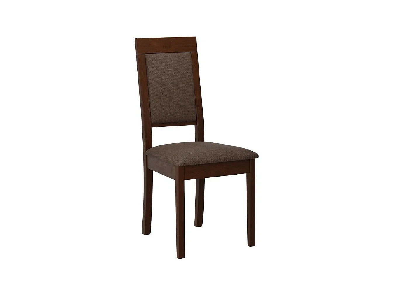 Chaise Victorville 340, Marron|Noyer, 93x47x53cm, Tapisserie, En bois, Bois