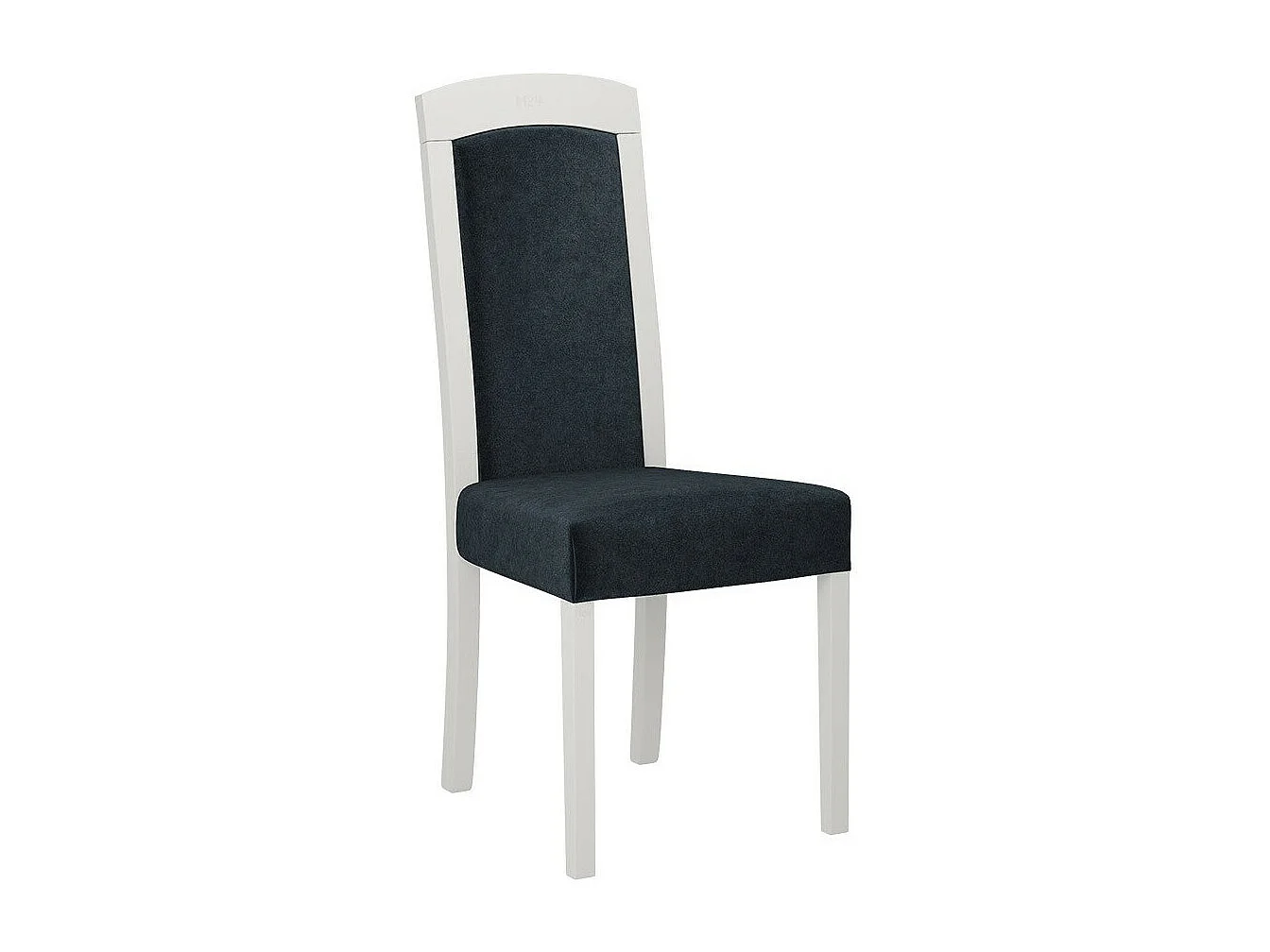 Chaise Victorville 345, Bleu|Blanc, 96x45x52cm, Tissu, En bois, Bois
