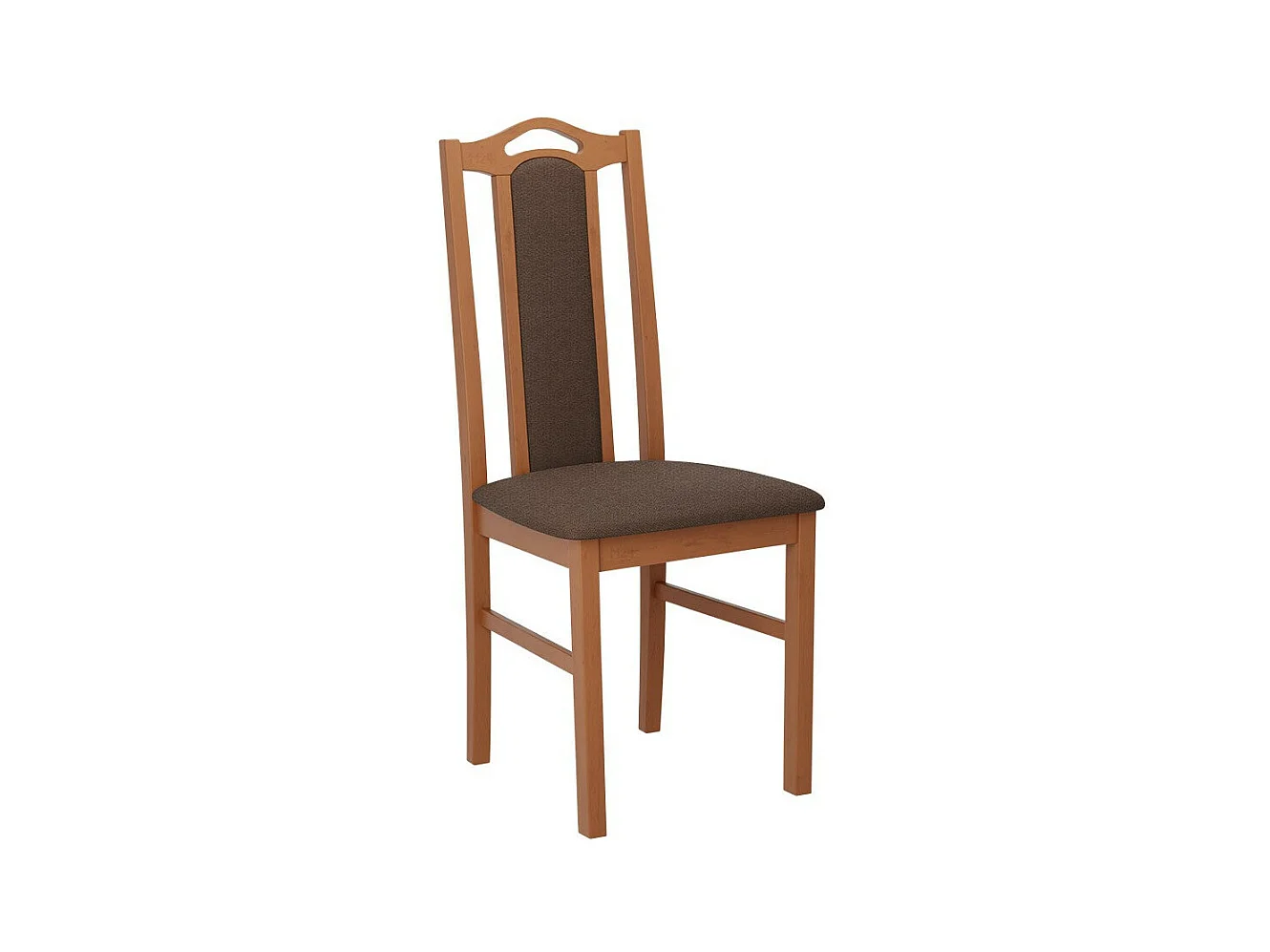 Chaise Victorville 139, Aulne|Marron, 97x43x48cm, Tapisserie, En bois, Bois