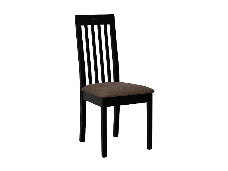 Silla Victorville 347, Marrón|Negro, 96x45x41cm, Tapiz, De madera, Madera