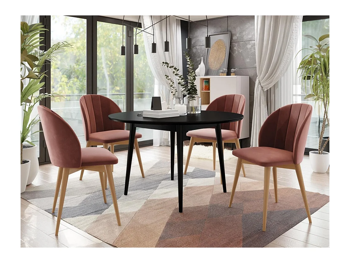 Sedia Racine 104, 83x53x57cm, Arazzo, Di legno, Truciolare laminato