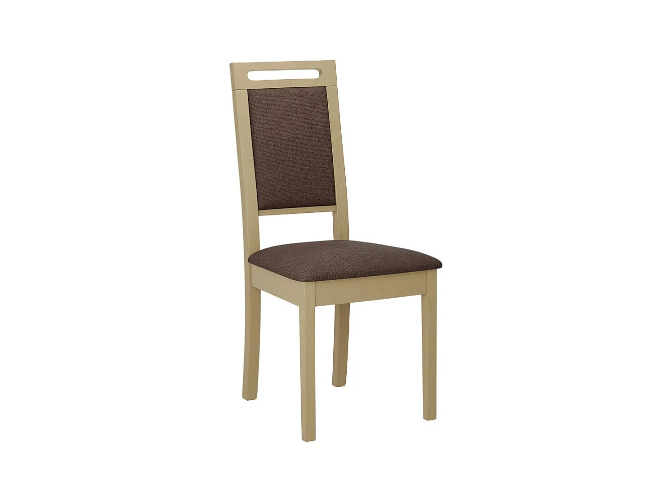 Chaise Victorville 337, Sonoma chêne|Marron, 96x47x53cm, Tapisserie, En bois, Bois