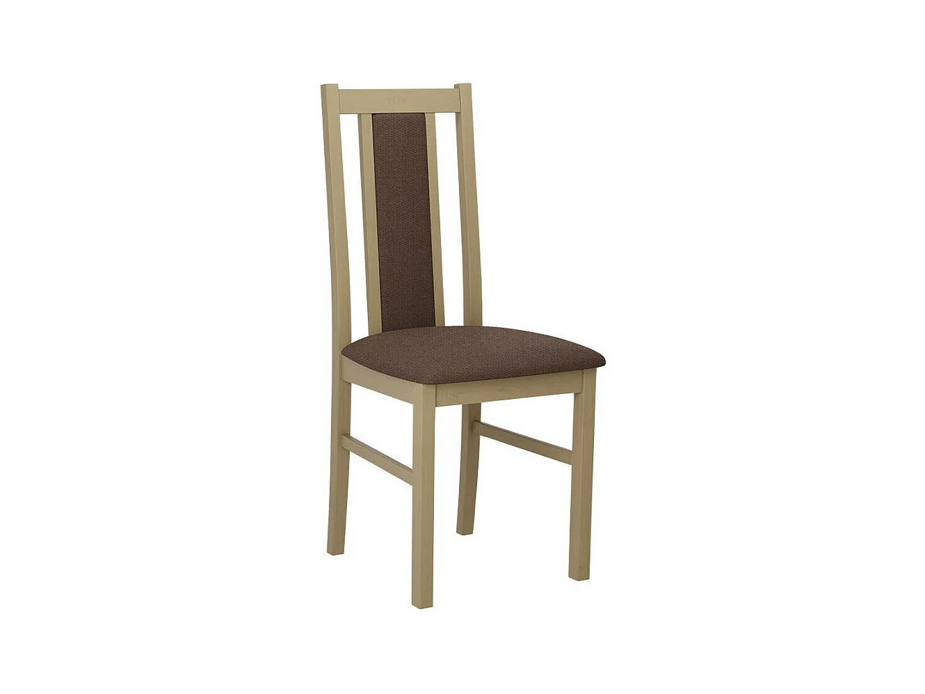 Chaise Victorville 143, Sonoma chêne|Marron, 94x43x46cm, Tapisserie, En bois, Bois