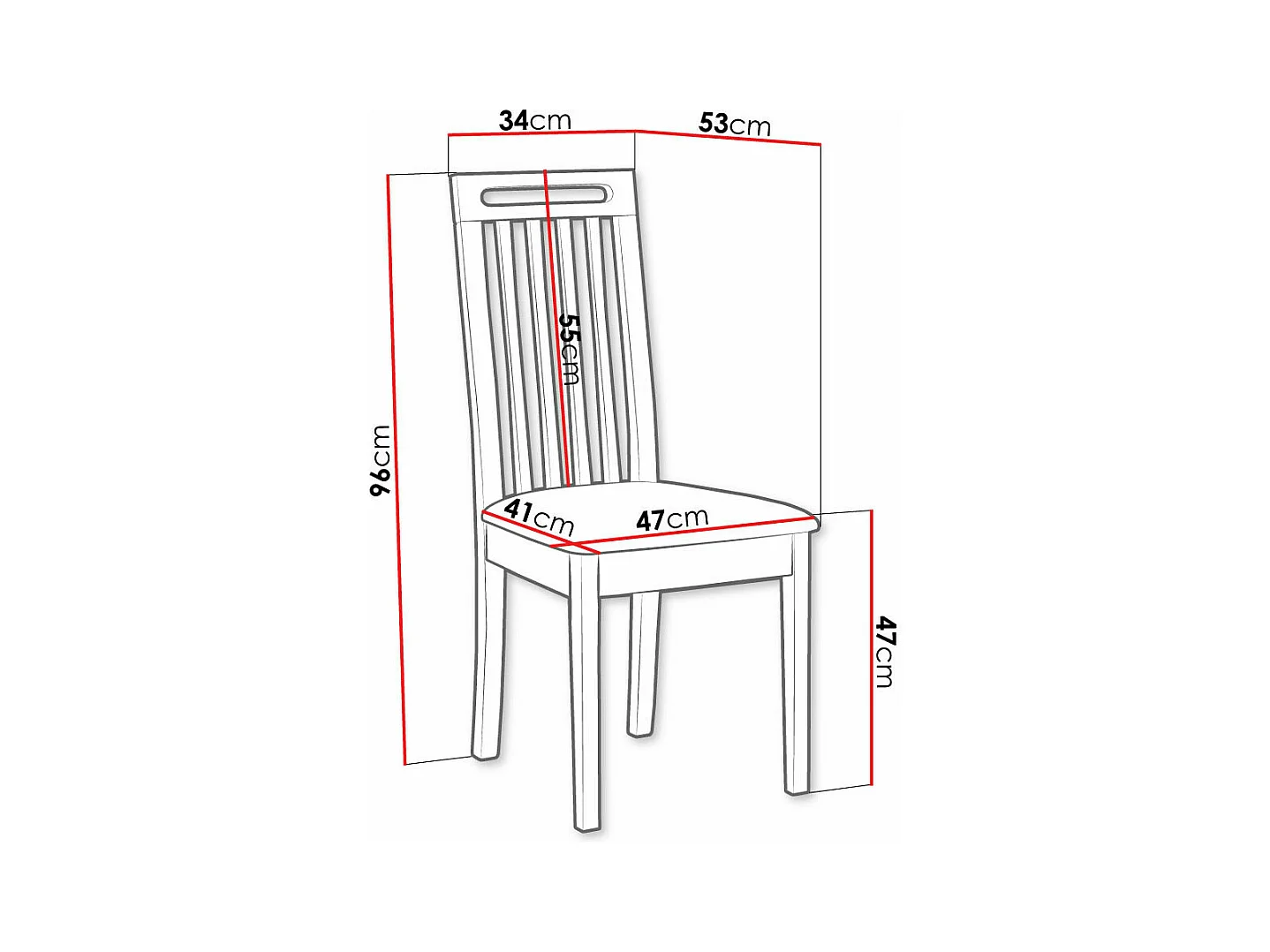 Cadeira Victorville 348, Tecido, De madeira, Madeira, 96x45x41cm