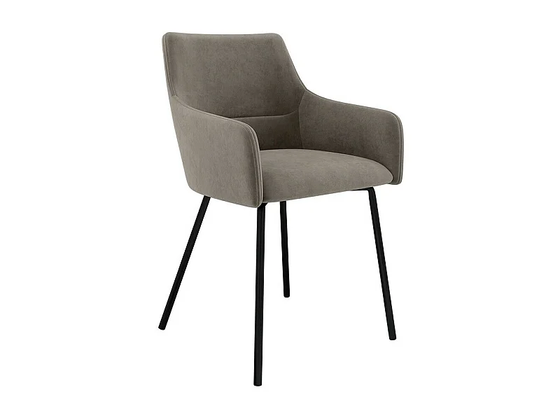 Chaise Jackson 109, 81x54x57cm, Tapisserie, Métallique, Bois