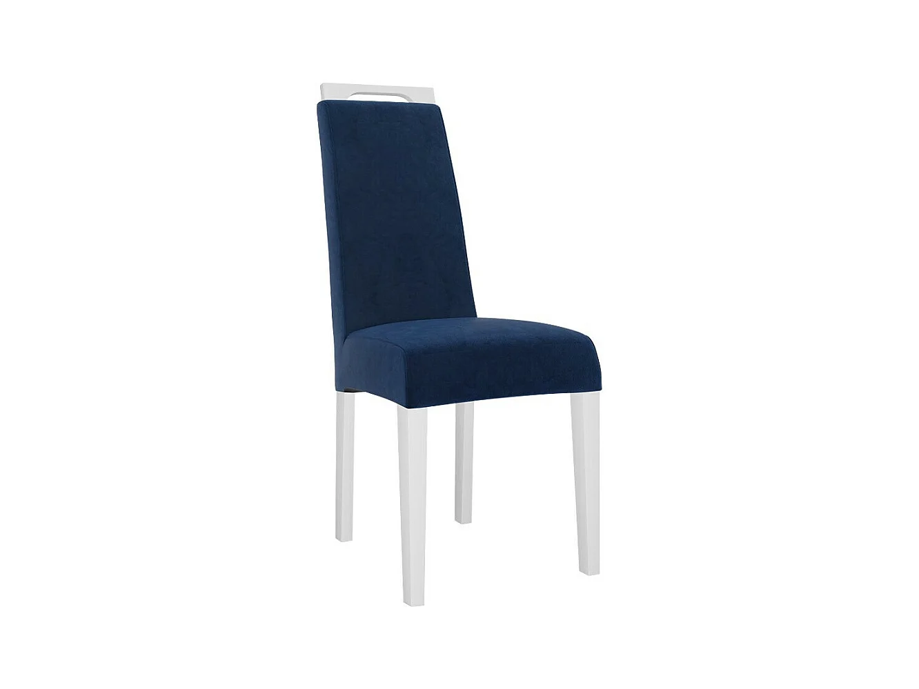 Chaise Sparks 199, Bleu|Blanc, 100x39x59cm, Tapisserie, En bois, Bois