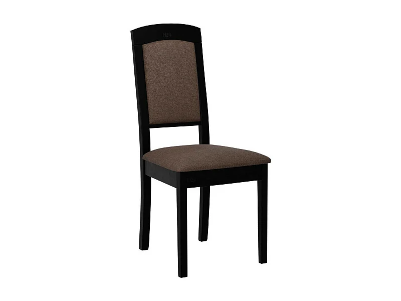Silla Victorville 338, Marrón|Negro, 96x47x43cm, Tapiz, De madera, Madera