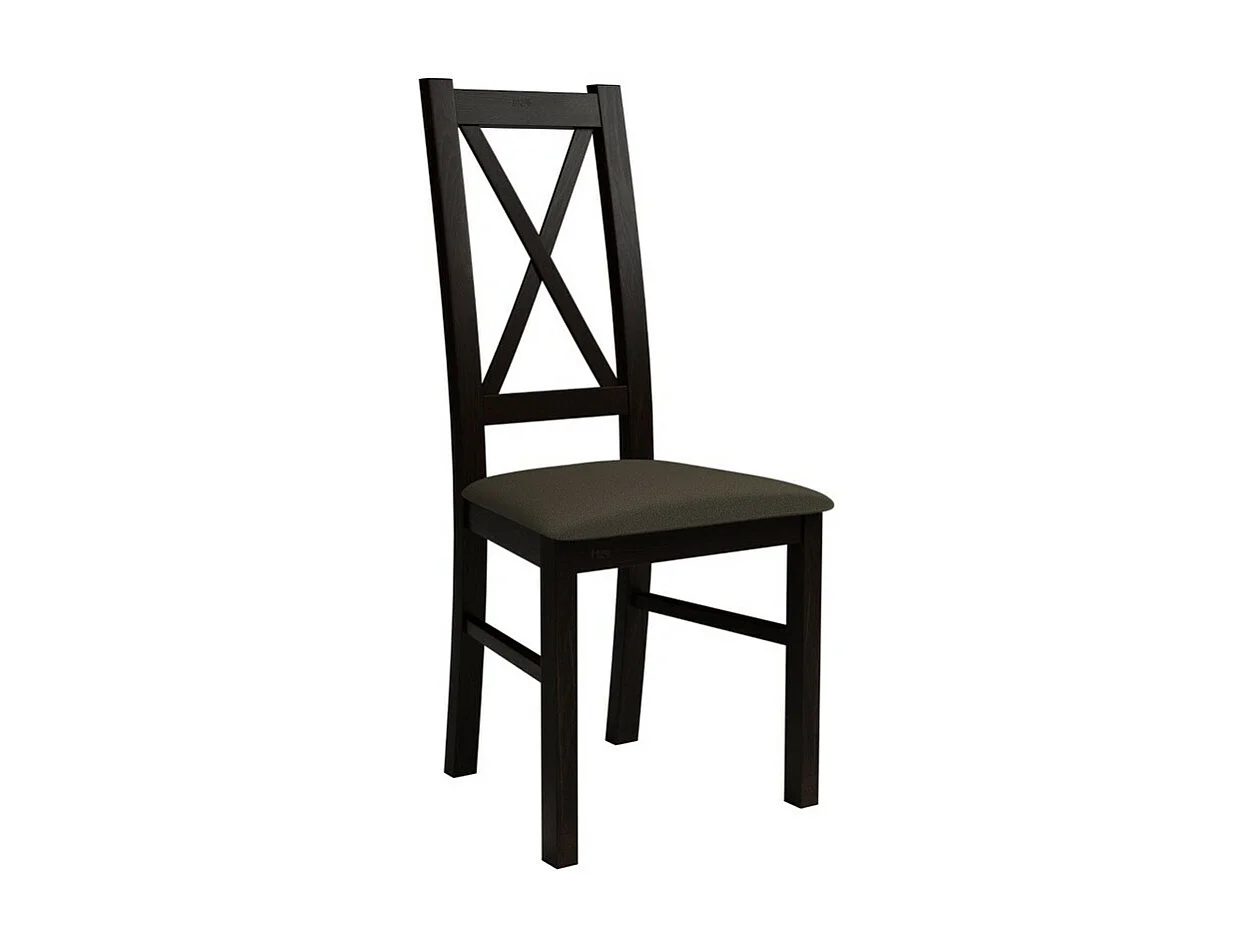 Silla Sparks 117, Wengué|Negro, 95x46x40cm, Tapiz, De madera, Madera