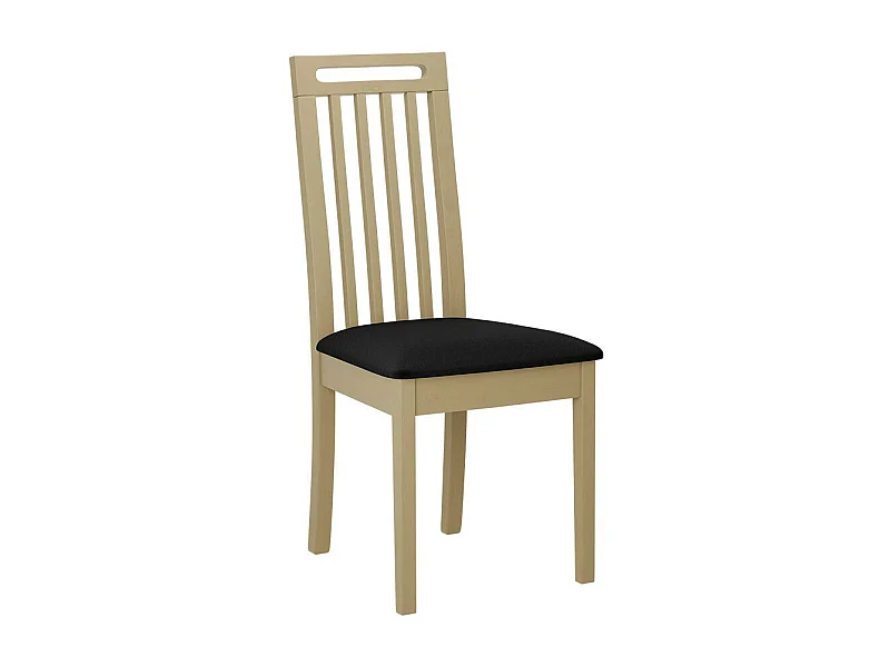 Chaise Victorville 348, Sonoma chêne|Noir, 96x47x53cm, Tapisserie, En bois, Bois