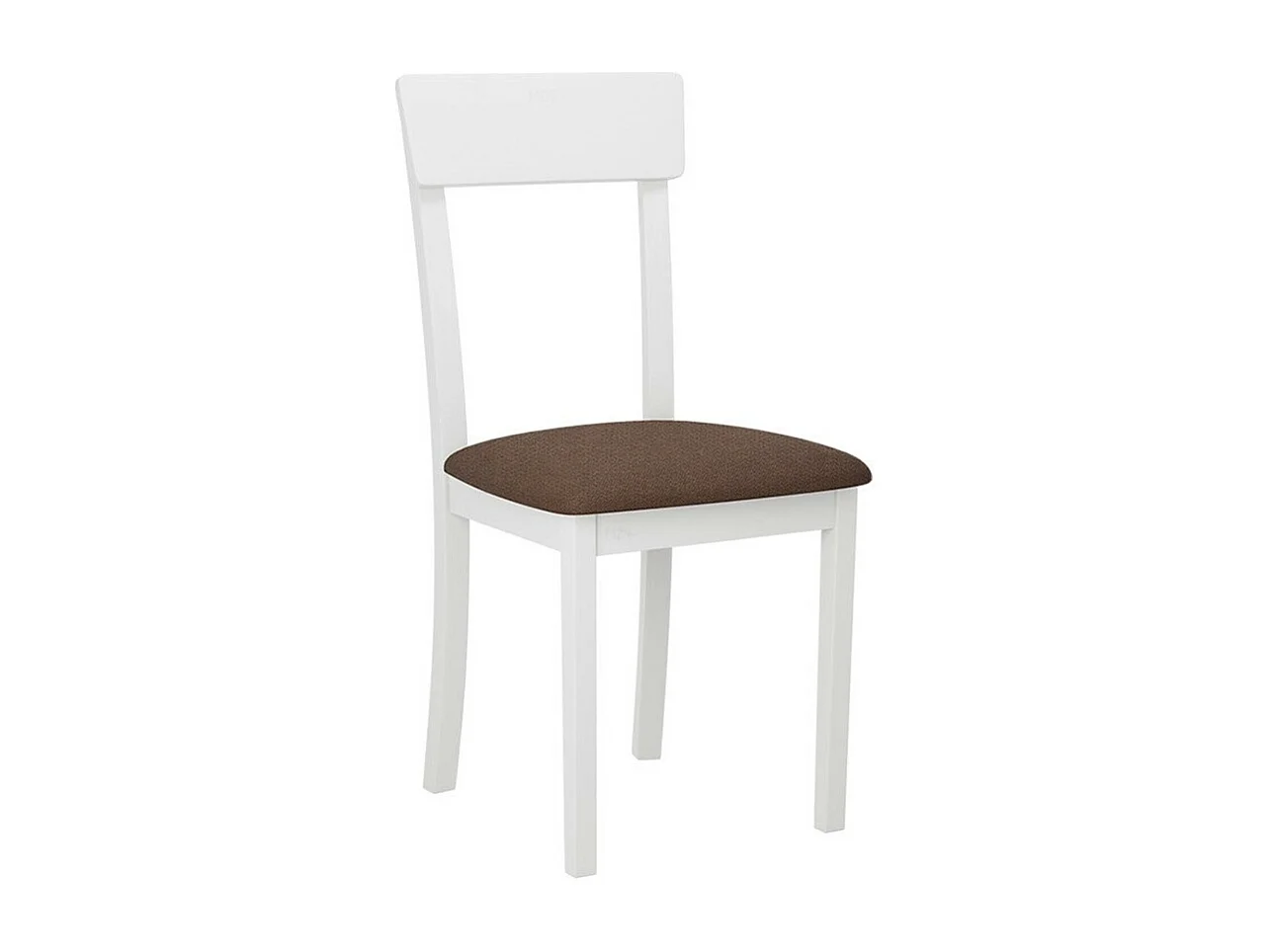 Chaise Victorville 352, Marron|Blanc, 86x43x47cm, Tapisserie, En bois, Bois