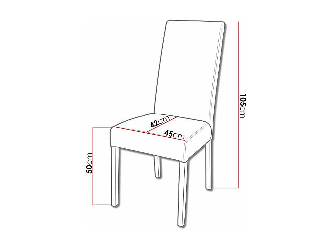 Chaise Sparks 184, Gris|Wengué, 105x45x42cm, Tapisserie, En bois, Bois