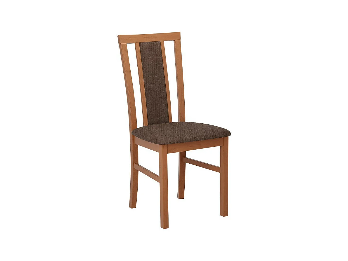 Chaise Victorville 157, Aulne|Marron, 93x43x40cm, Tapisserie, En bois, Bois