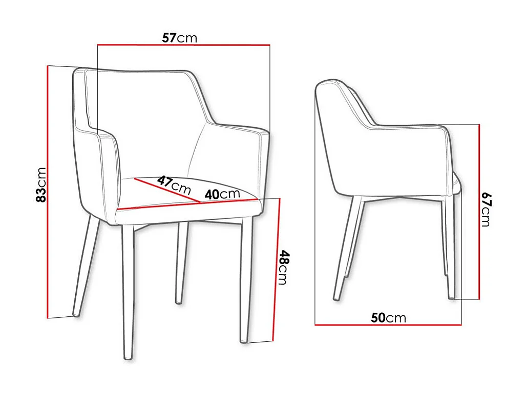 Silla Jackson 108, 83x57x50cm, Tapiz, Metálico, Madera