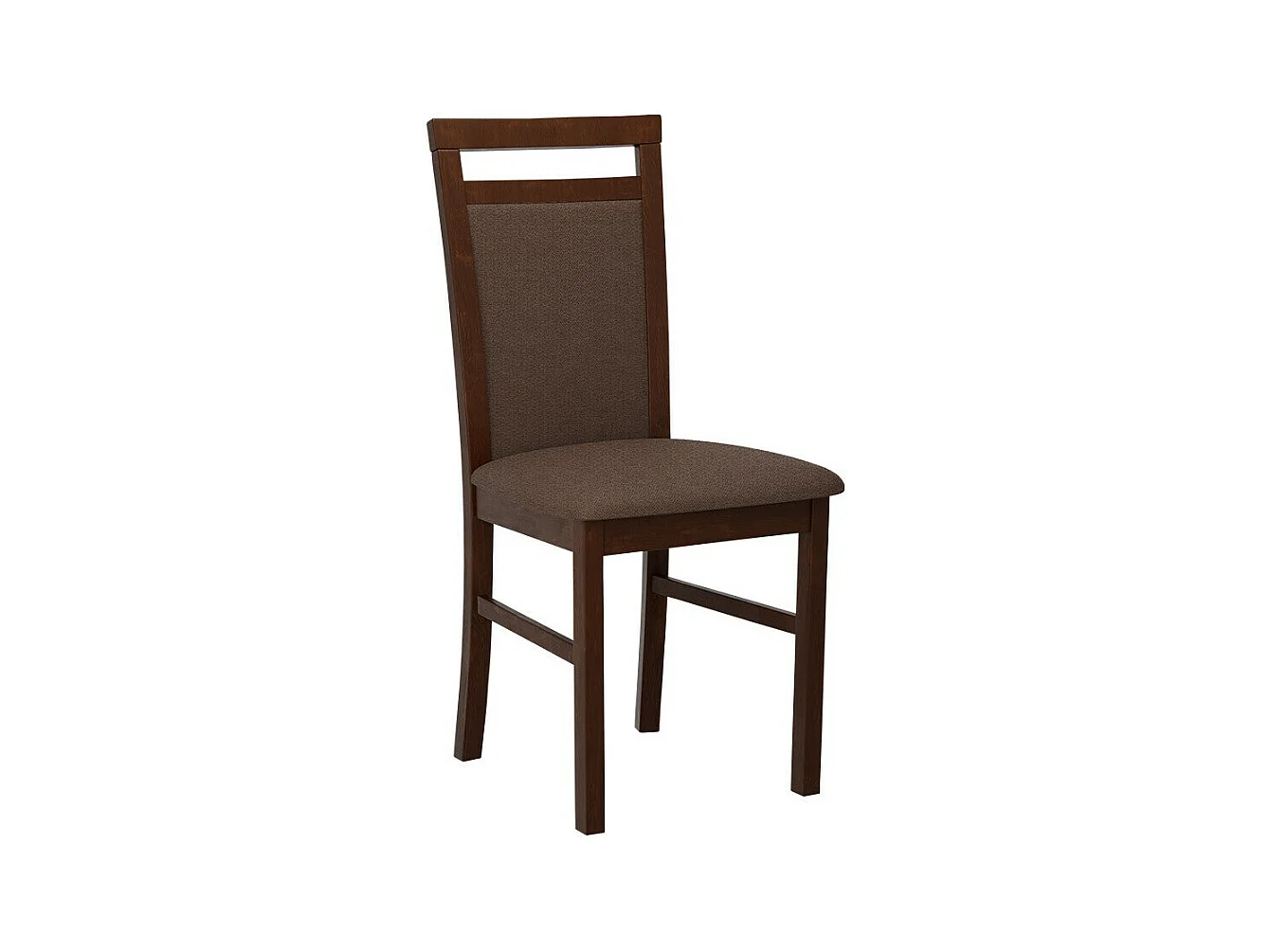 Chaise Victorville 154, Marron|Noix, 93x43x40cm, Tapisserie, En bois, Bois