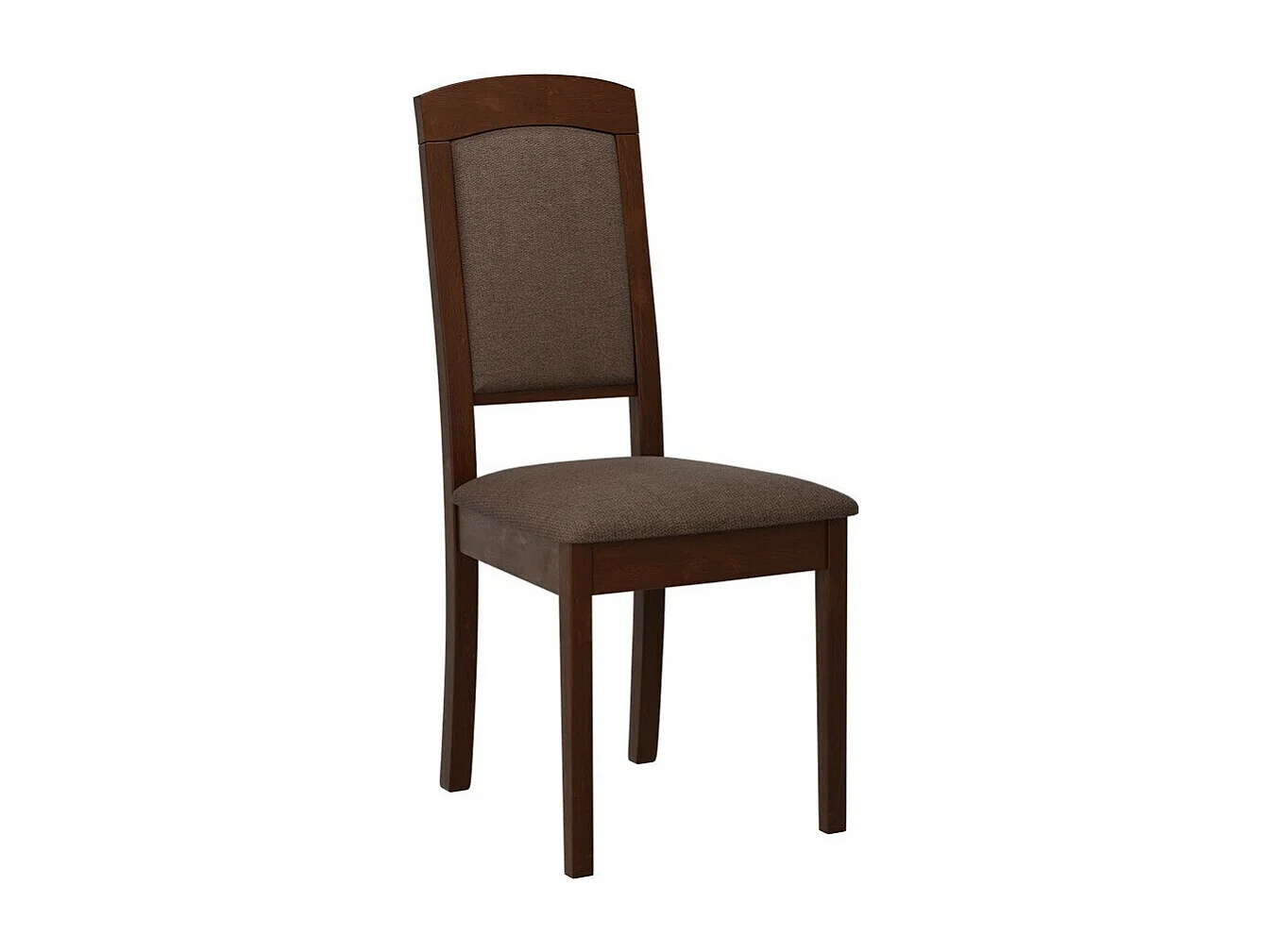 Chaise Victorville 338, Noyer|Marron, 96x47x52cm, Tapisserie, En bois, Bois