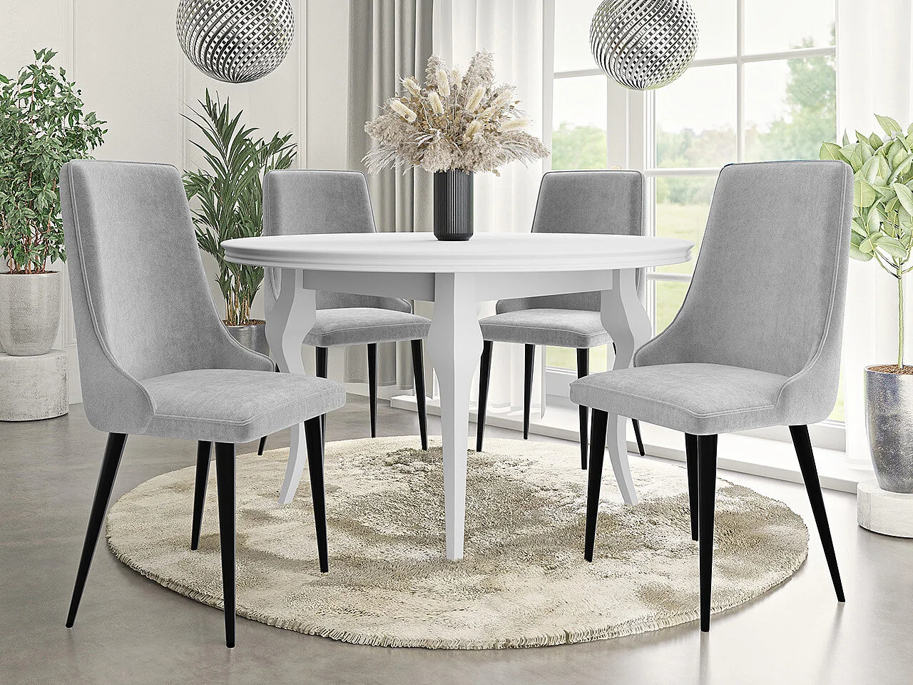 Chaise Jackson 106, 91x48x55cm, Tissu, Métallique, Bois