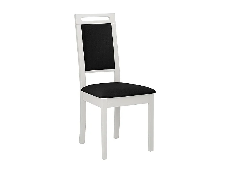 Silla Victorville 337, Blanco|Negro, 96x47x43cm, Tapiz, De madera, Madera