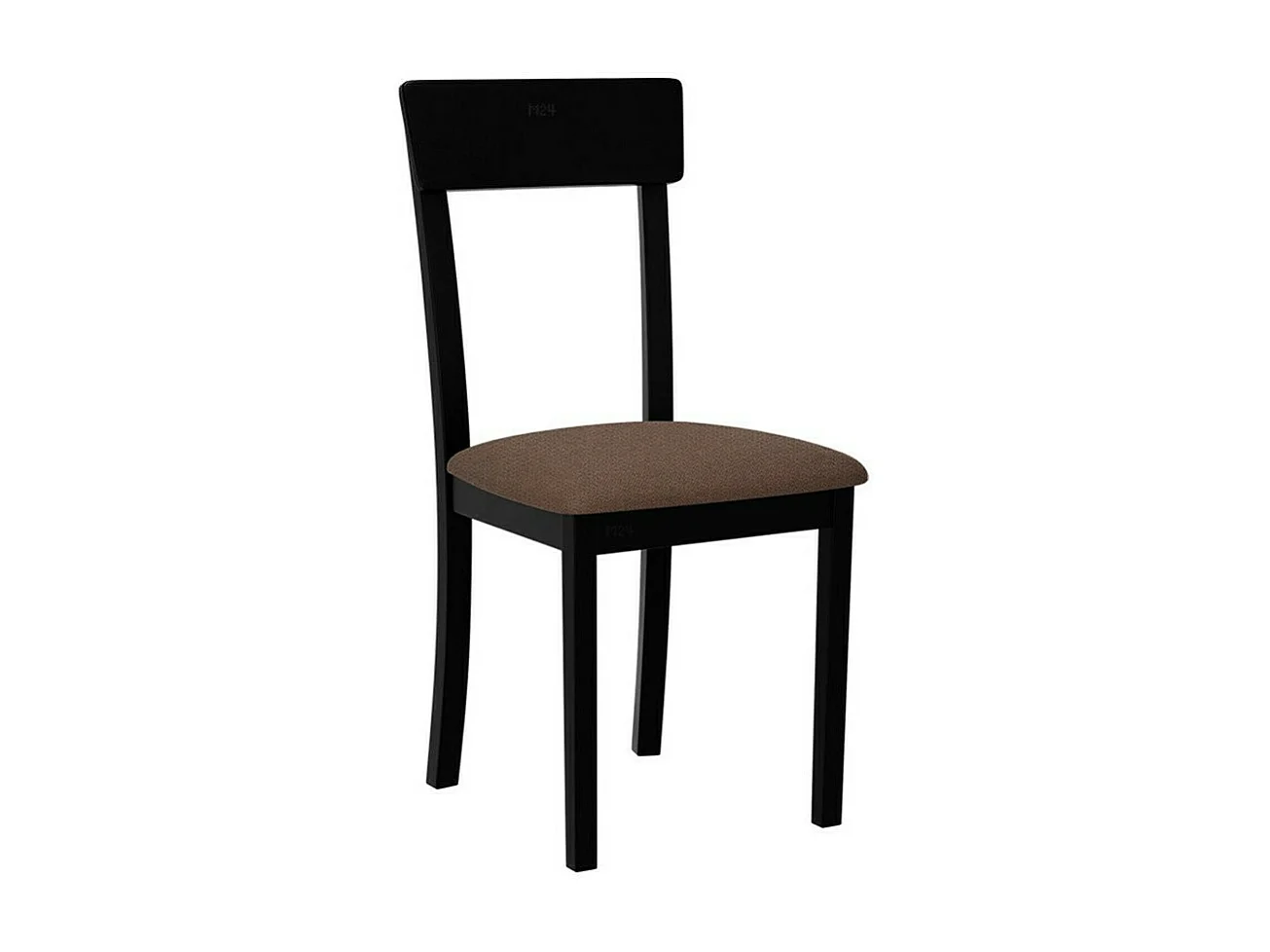 Silla Victorville 352, Negro|Marrón, 90x43x40cm, Tapiz, De madera, Madera