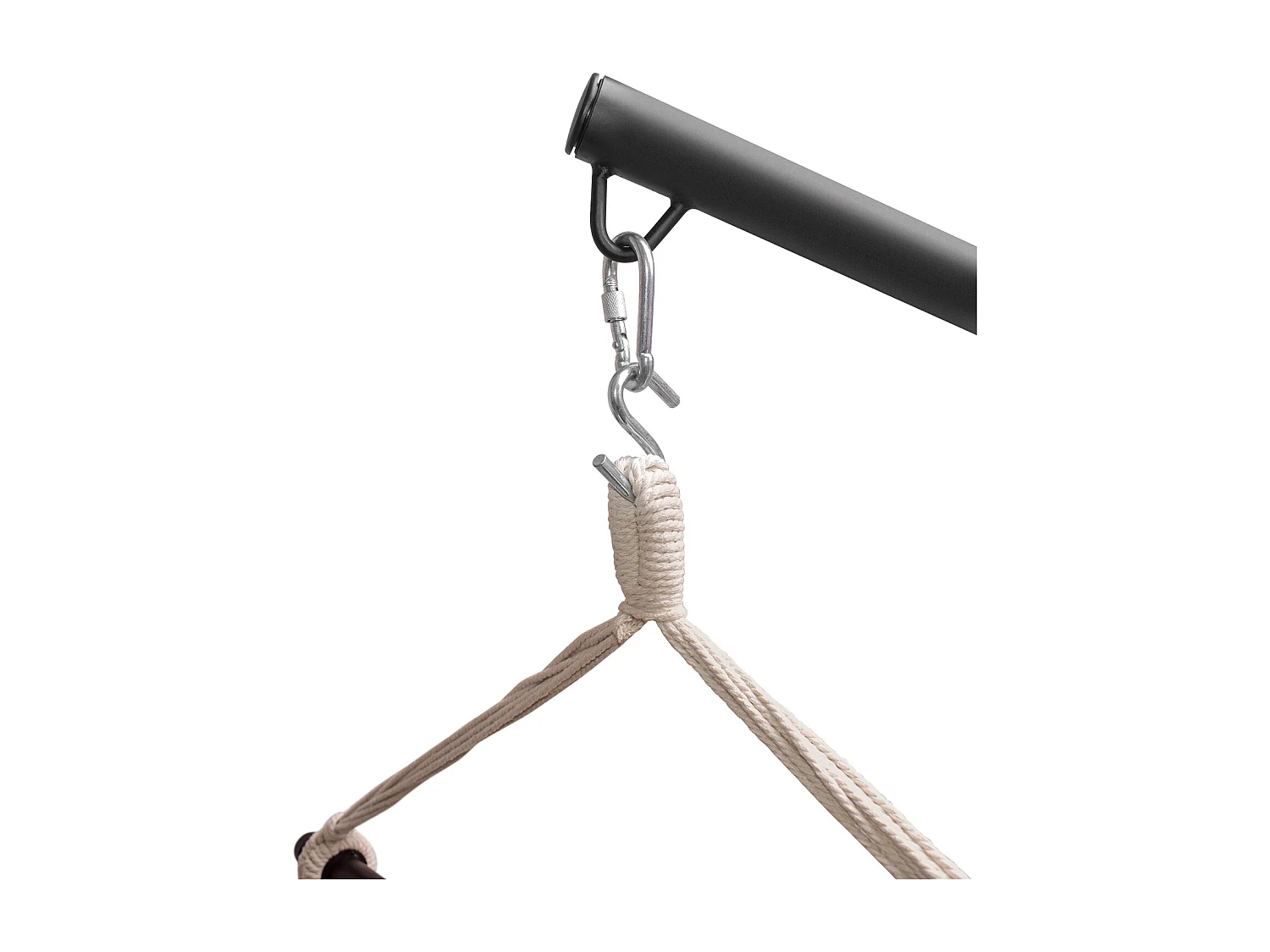 Piuma - Cadeira suspensa completa com suporte de aço em aço oxidado Cadeira de baloiço suspensa