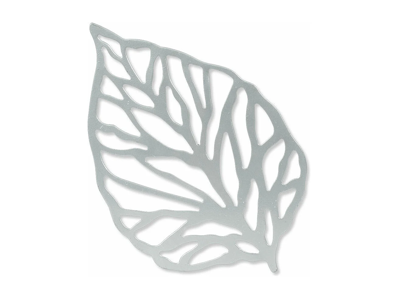 Dessous de verre feuille silver 15 cm