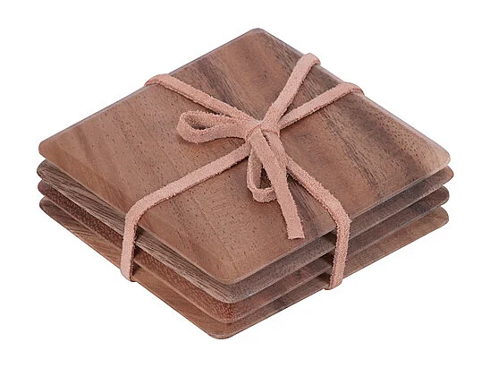 Set de 4 dessous de verres en acacia