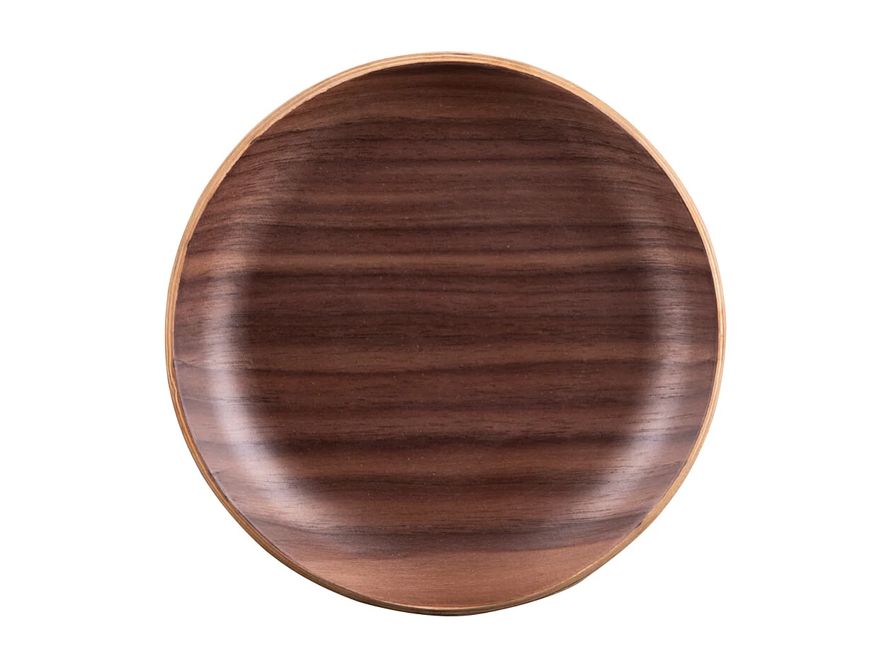 Set de 6 dessous de verre bois brun 12 cm