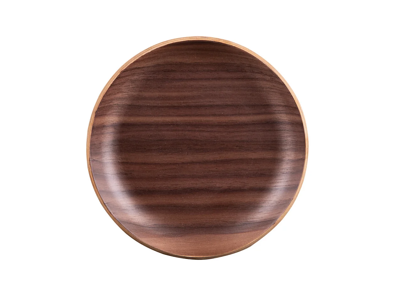 Set de 6 dessous de verre bois brun 12 cm