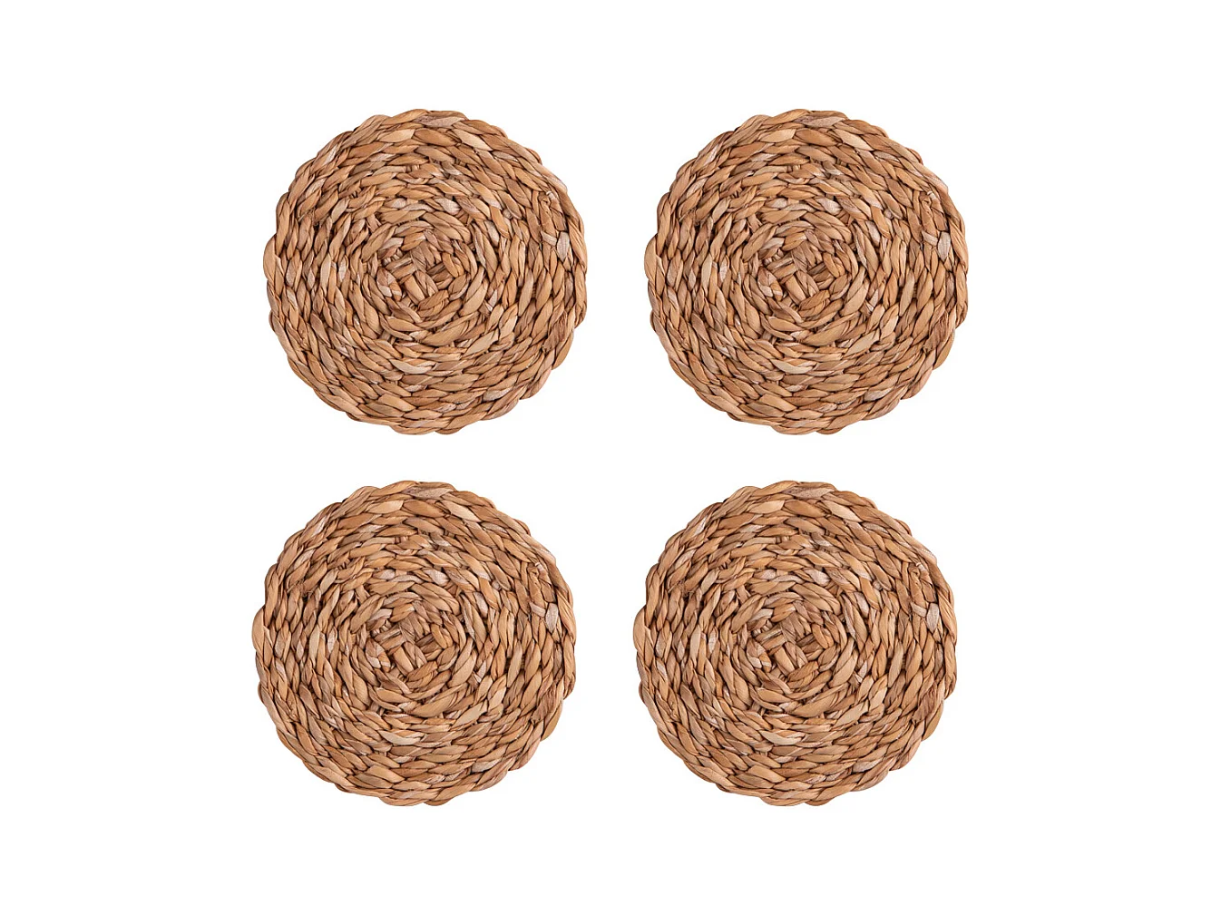 Set de 4 dessous de verre en jonc de mer 11 cm