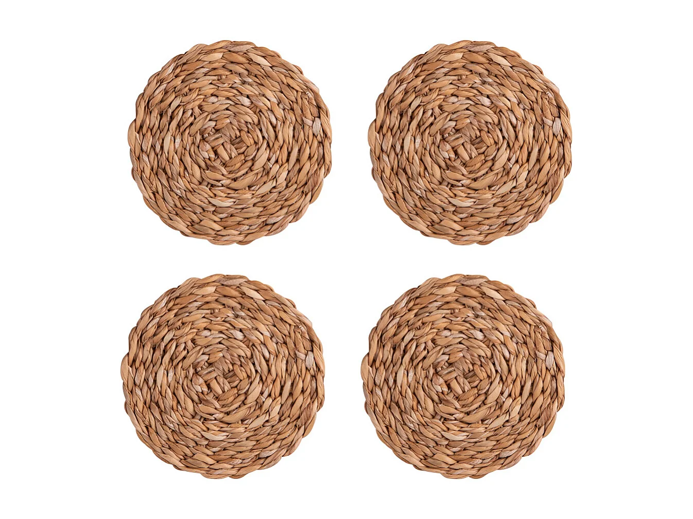 Set de 4 dessous de verre en jonc de mer 11 cm